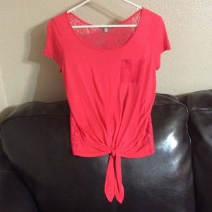 Juniors Charlotte Russe Top Lace Back Size S
